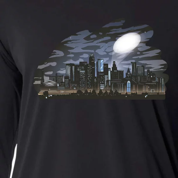 City Skyline Searchlight Cooling Performance Long Sleeve Crew