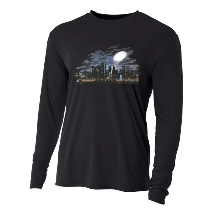 City Skyline Searchlight Cooling Performance Long Sleeve Crew