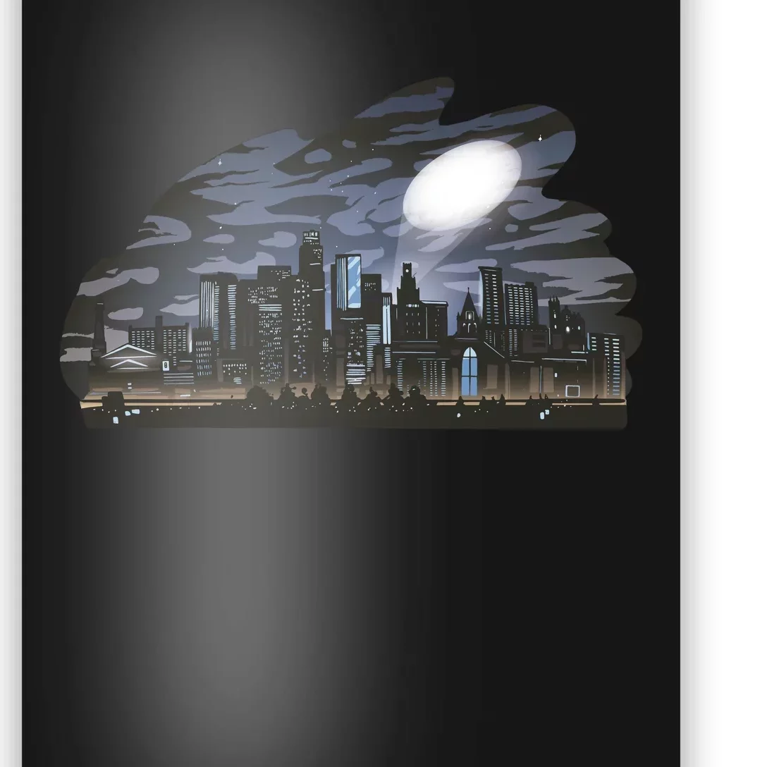 City Skyline Searchlight Poster