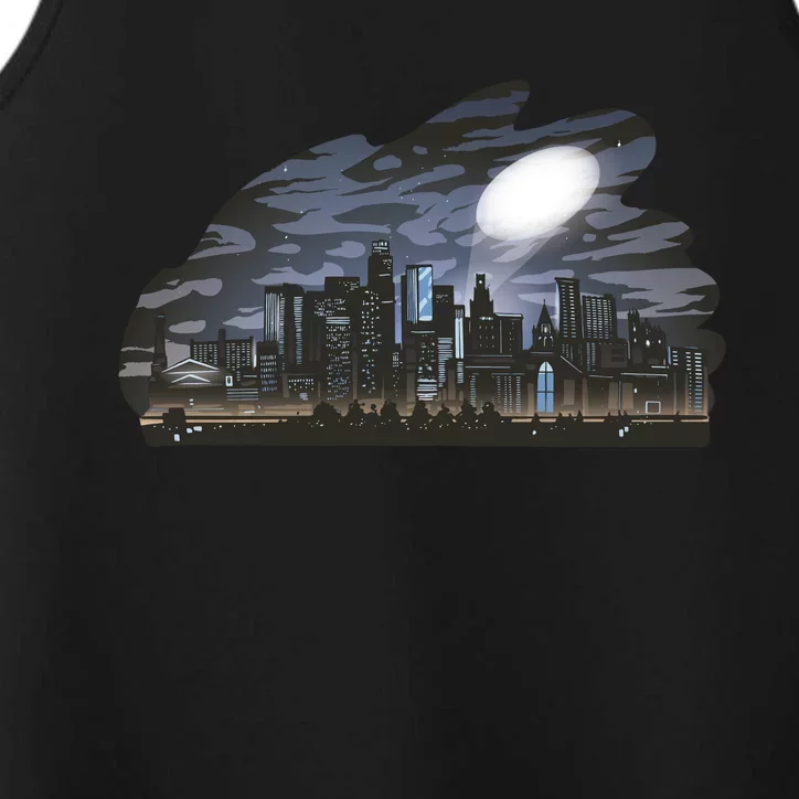 City Skyline Searchlight Performance Tank