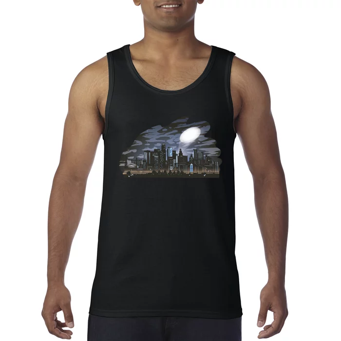 City Skyline Searchlight Tank Top