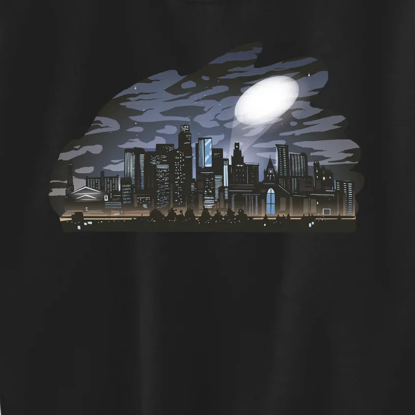 City Skyline Searchlight Kids Sweatshirt