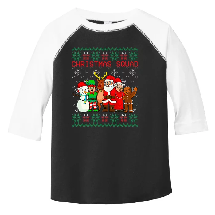 Christmas Squad Santa Family Matching PJs Ugly Xmas Sweater Toddler Fine Jersey T-Shirt