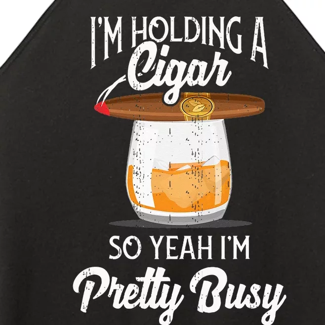 Cigar Smoking Smoking Whiskey Drinking Dad Tee Gift Women’s Perfect Tri Rocker Tank