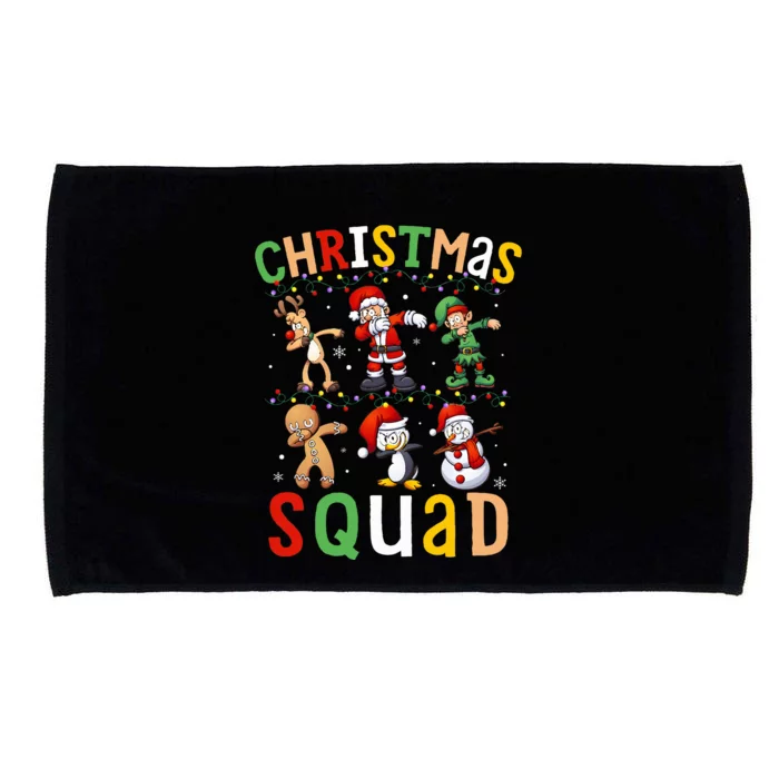 Christmas Squad Santa Dabbing Elf Family Matching Pajamas Microfiber Hand Towel