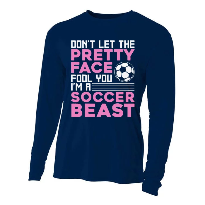 Cool Soccer Soccer Lover Player Sports Cooling Performance Long Sleeve Crew