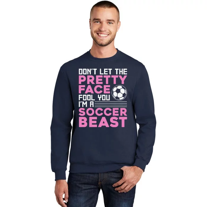 Cool Soccer Soccer Lover Player Sports Tall Sweatshirt