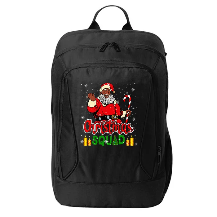 Christmas Squad Santa Afro Man Proud Black African American City Backpack