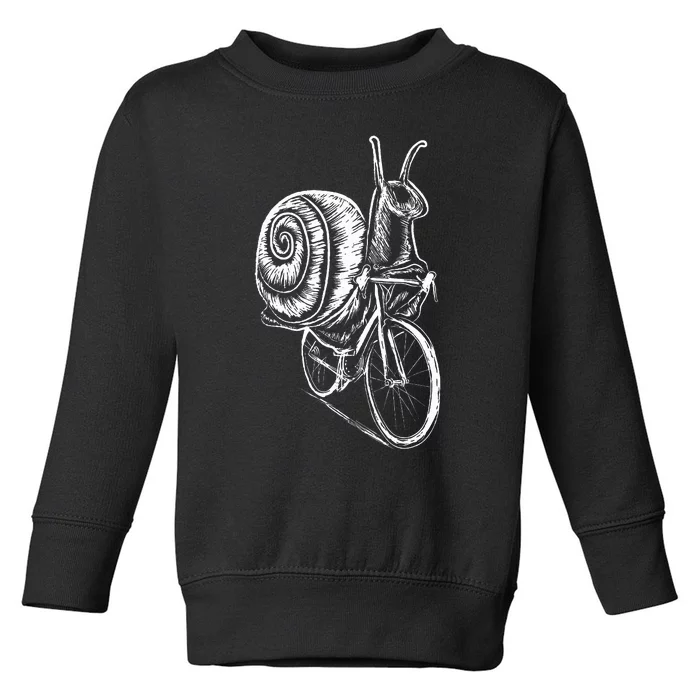 Cycling Snail Slug Bicycle Clothes Outfit Cyclist Gift Snail Toddler Sweatshirt