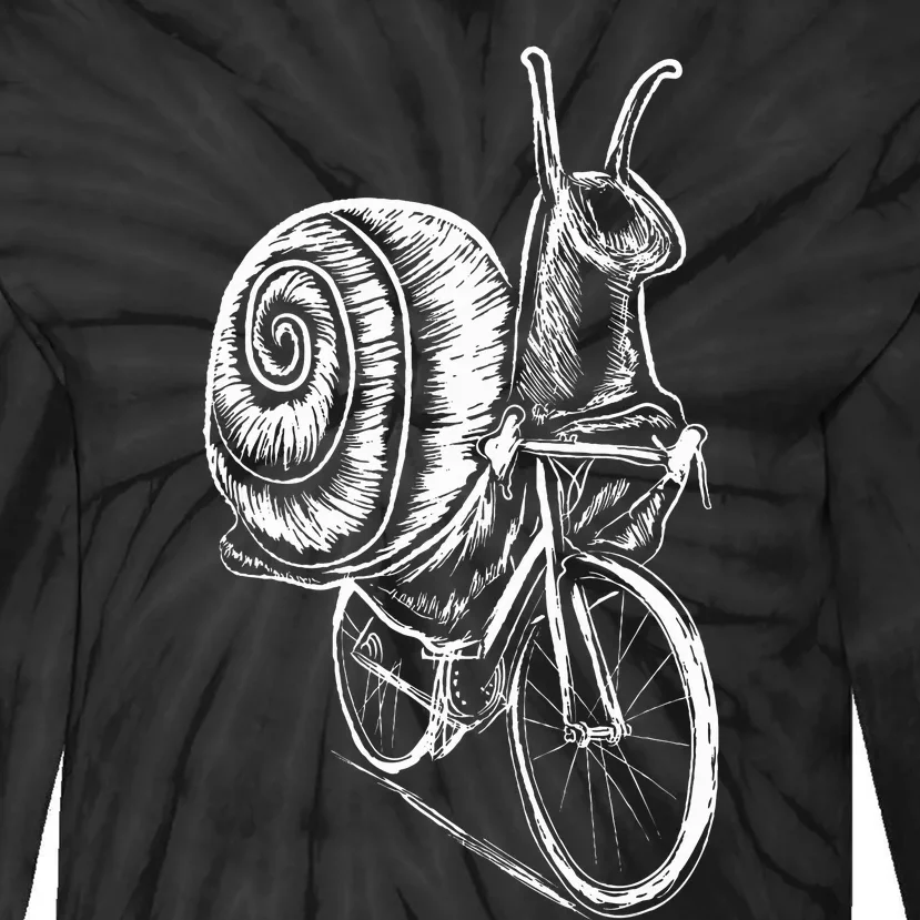 Cycling Snail Slug Bicycle Clothes Outfit Cyclist Gift Snail Tie-Dye Long Sleeve Shirt