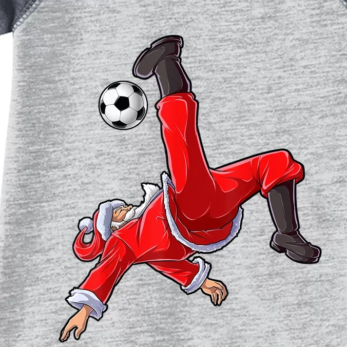 Christmas Santa Soccer Bicycle Kick Xmas Boys Men Ball Sport TShirt Infant Baby Jersey Bodysuit