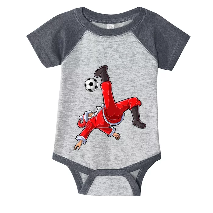 Christmas Santa Soccer Bicycle Kick Xmas Boys Men Ball Sport TShirt Infant Baby Jersey Bodysuit