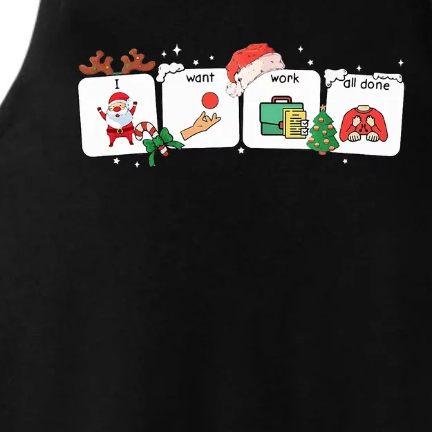 Christmas Santa Special Education SPED Teacher Ladies Tri-Blend Wicking Tank