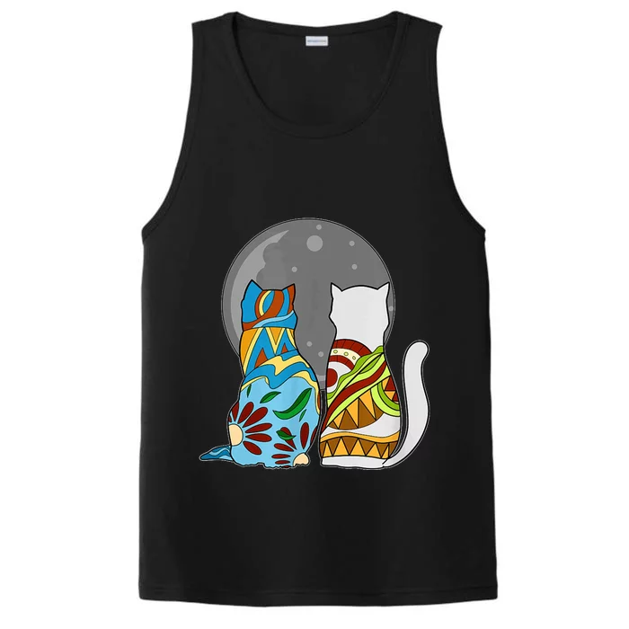 Cats Skeleton Skull Lovers I Day Of Dead I Sugar Cat Performance Tank