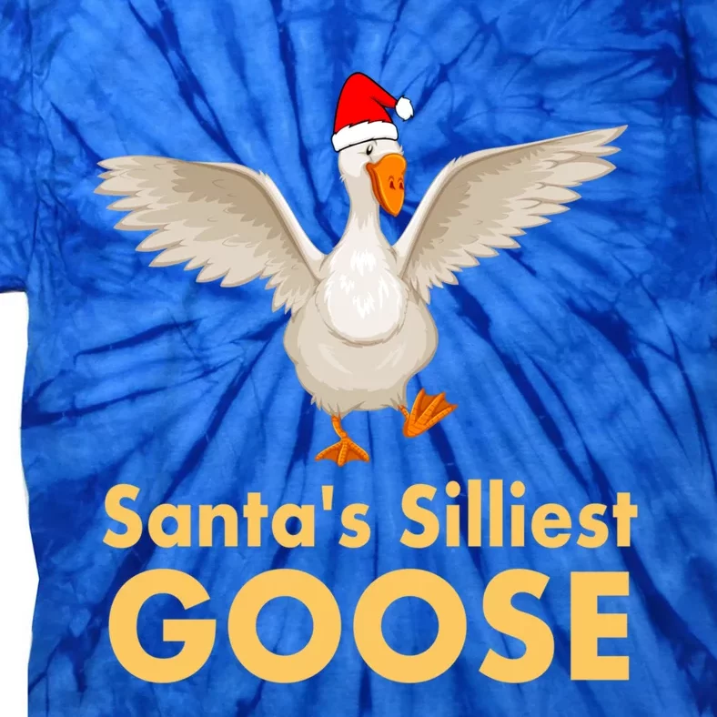 Cool Santas Silliest Goose Tacky Funny Christmas Duck Swans Gift Tie-Dye T-Shirt