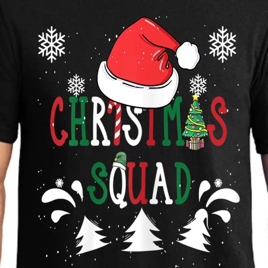 Christmas Squad Santa Hat Family Matching Pajama Xmas Meaningful Gift Pajama Set