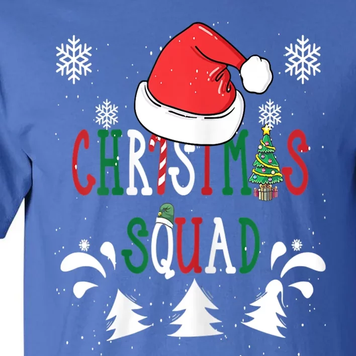 Christmas Squad Santa Hat Family Matching Pajama Xmas Meaningful Gift Tall T-Shirt