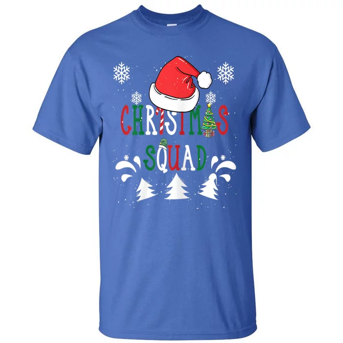 Christmas Squad Santa Hat Family Matching Pajama Xmas Meaningful Gift Tall T-Shirt