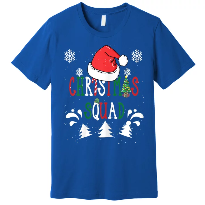 Christmas Squad Santa Hat Family Matching Pajama Xmas Meaningful Gift Premium T-Shirt