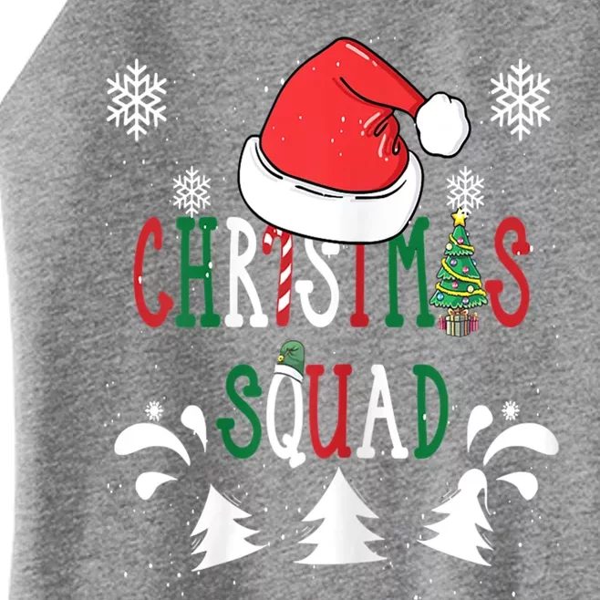 Christmas Squad Santa Hat Family Matching Pajama Xmas Meaningful Gift Women’s Perfect Tri Rocker Tank