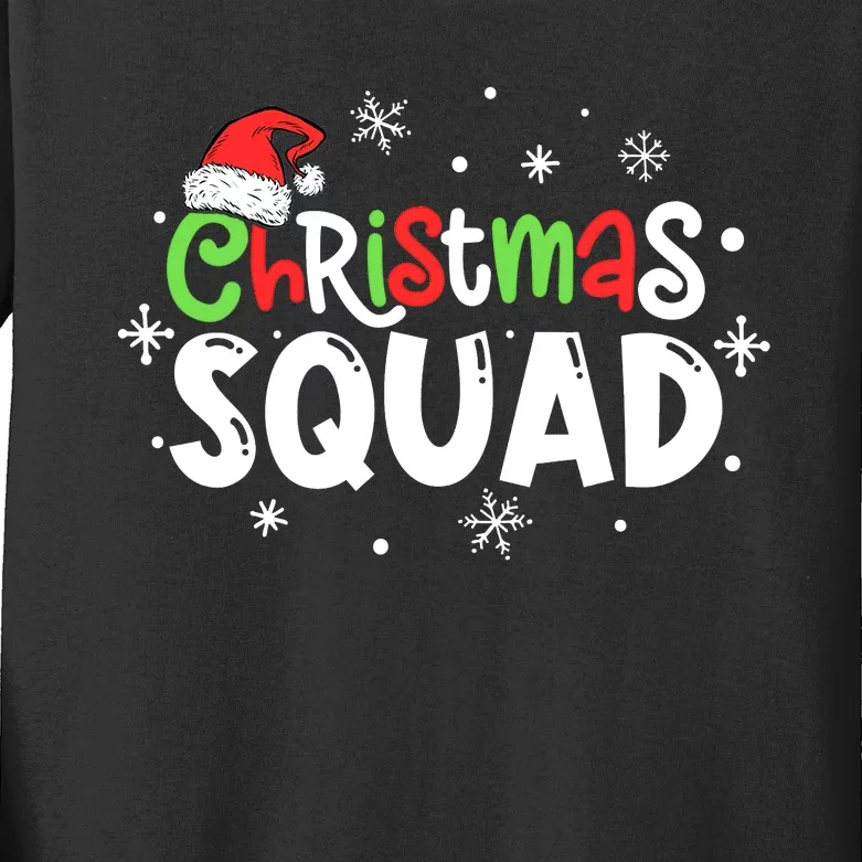 Christmas Squad Santa Family Matching Pajamas Xmas Boys Kids Long Sleeve Shirt