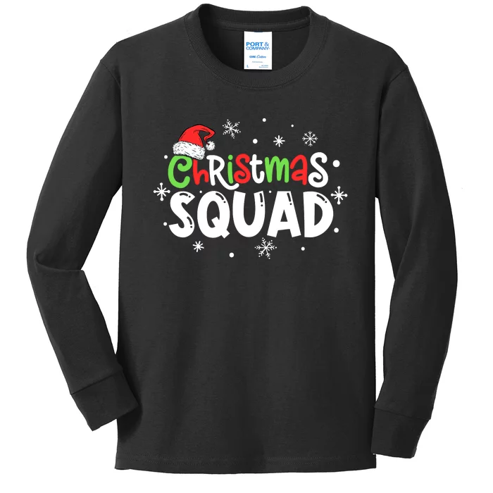 Christmas Squad Santa Family Matching Pajamas Xmas Boys Kids Long Sleeve Shirt