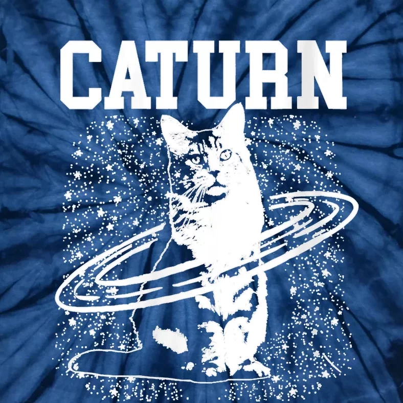 Caturn Saturn Space Cat Tie-Dye T-Shirt