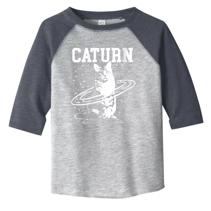 Caturn Saturn Space Cat Toddler Fine Jersey T-Shirt