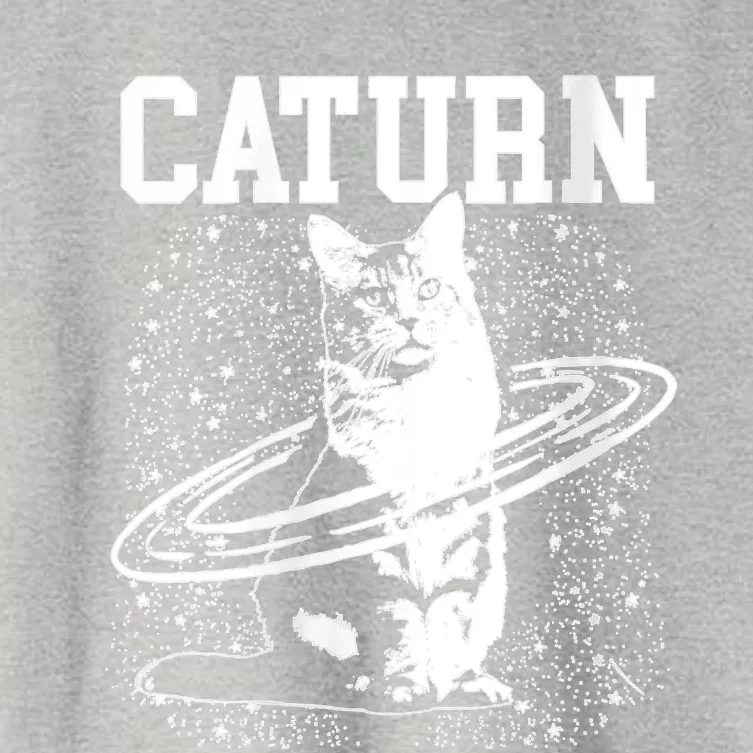 Caturn Saturn Space Cat Women's Crop Top Tee