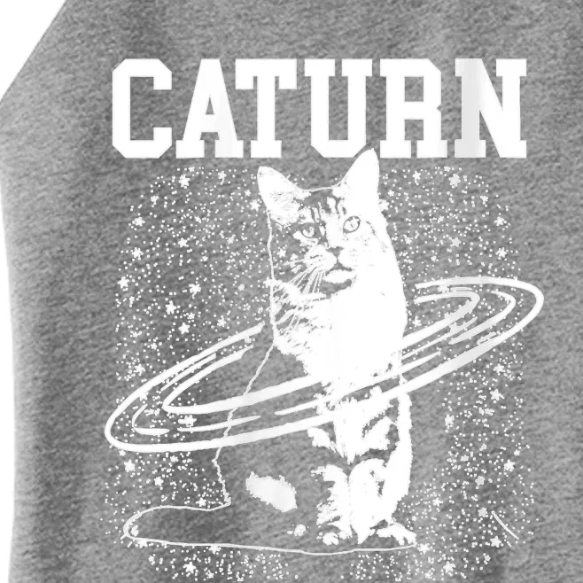 Caturn Saturn Space Cat Women’s Perfect Tri Rocker Tank