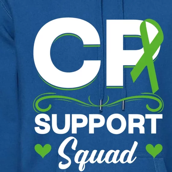 Cp Support Squad Cerebral Palsy Awareness Green Ribbon Cute Gift Premium Hoodie