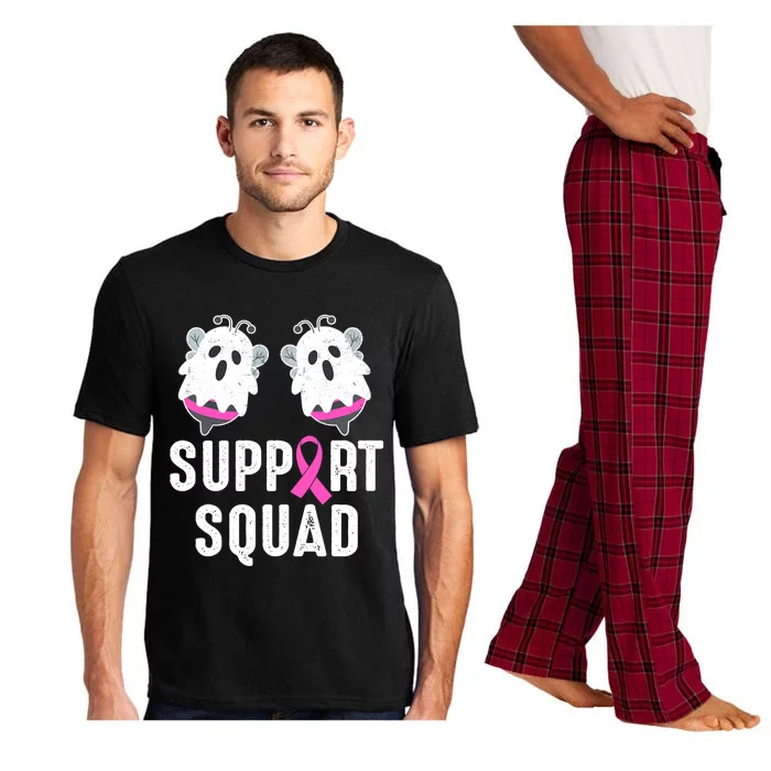 Cancer Support Squad Pink Ribbon Vintage Retro Boo Halloween Meaningful Gift Pajama Set