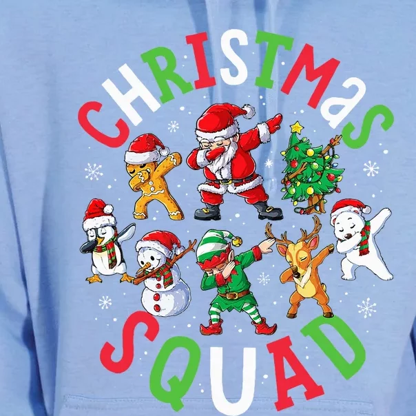 Christmas Squad Santa Dabbing Elf Family Matching Pajamas Unisex Surf Hoodie