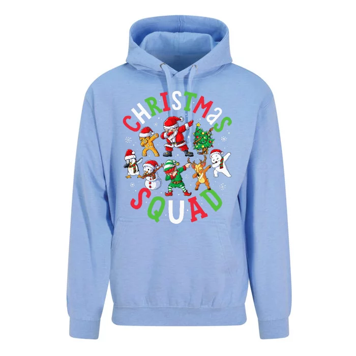 Christmas Squad Santa Dabbing Elf Family Matching Pajamas Unisex Surf Hoodie