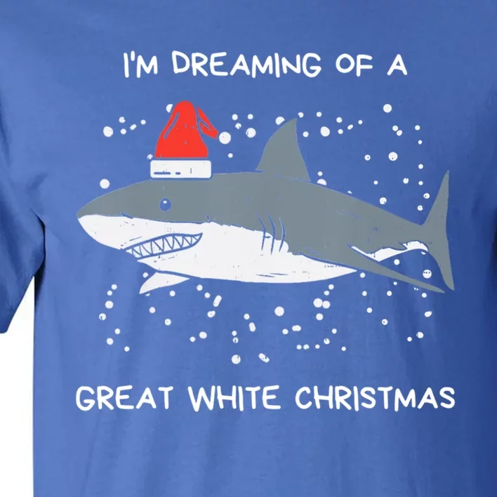 Christmas Shark Santa Hat Xmas Santa Jaws Funny Shark Pun Gift Tall T-Shirt