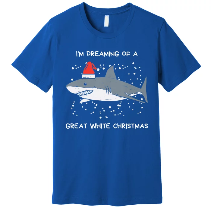 Christmas Shark Santa Hat Xmas Santa Jaws Funny Shark Pun Gift Premium T-Shirt