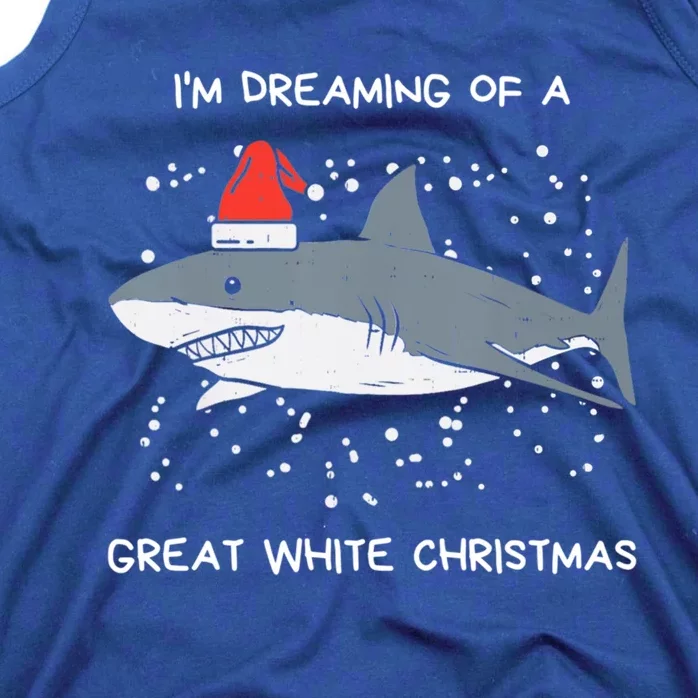 Christmas Shark Santa Hat Xmas Santa Jaws Funny Shark Pun Gift Tank Top