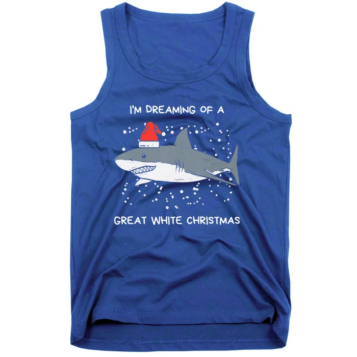 Christmas Shark Santa Hat Xmas Santa Jaws Funny Shark Pun Gift Tank Top