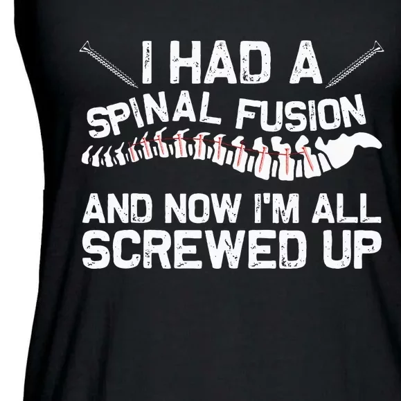 Cool Scoliosis Spinal Fusion Gift Back Surgery Recovery Gift Ladies Essential Flowy Tank