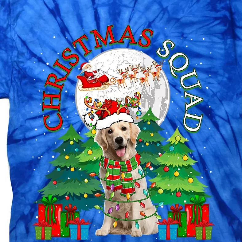 Christmas Squad Santa Reindeer Labrador Retriever Xmas Cute Gift Tie-Dye T-Shirt