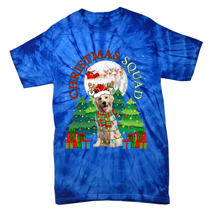 Christmas Squad Santa Reindeer Labrador Retriever Xmas Cute Gift Tie-Dye T-Shirt