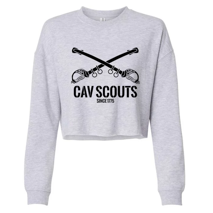 Cavalry Scouts Since 1775 Army Gift 20298 Cropped Pullover Crew