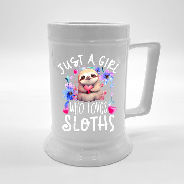 Cute Sloth , Sloth Lover Tee, Sloth , Sloth Front & Back Beer Stein