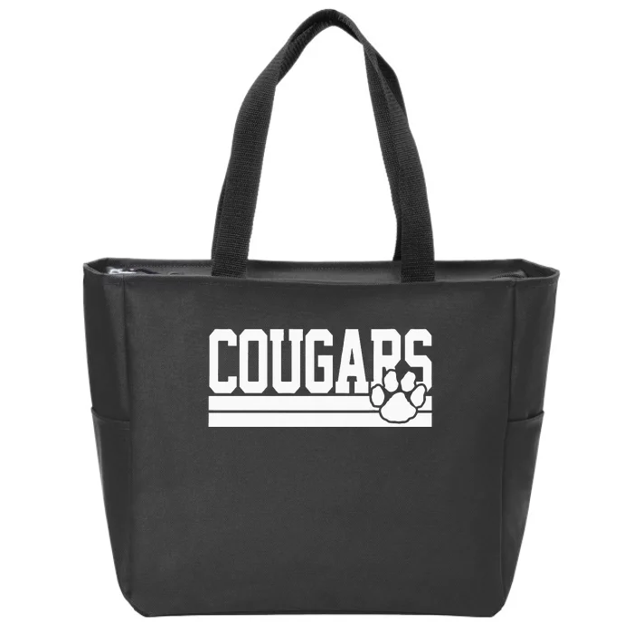 Cougars School Spirit Zip Tote Bag