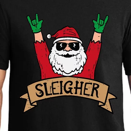 Christmas Sleigher Santa Rock Xmas Rocker Pajama Set