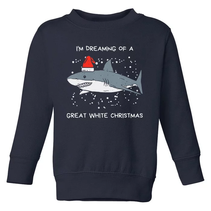 Christmas Shark Santa Hat Xmas Santa Jaws Funny Shark Pun Toddler Sweatshirt