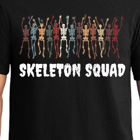 Cool Skeleton Squad Spooky Scary Horror Halloween Party Cool Gift Pajama Set