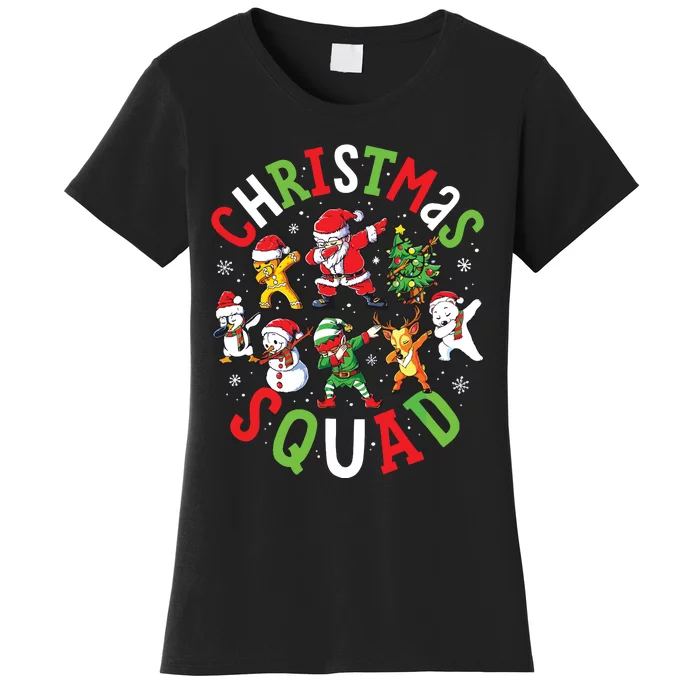 Christmas Squad Santa Dabbing Family Matching Pajamas Women's T-Shirt