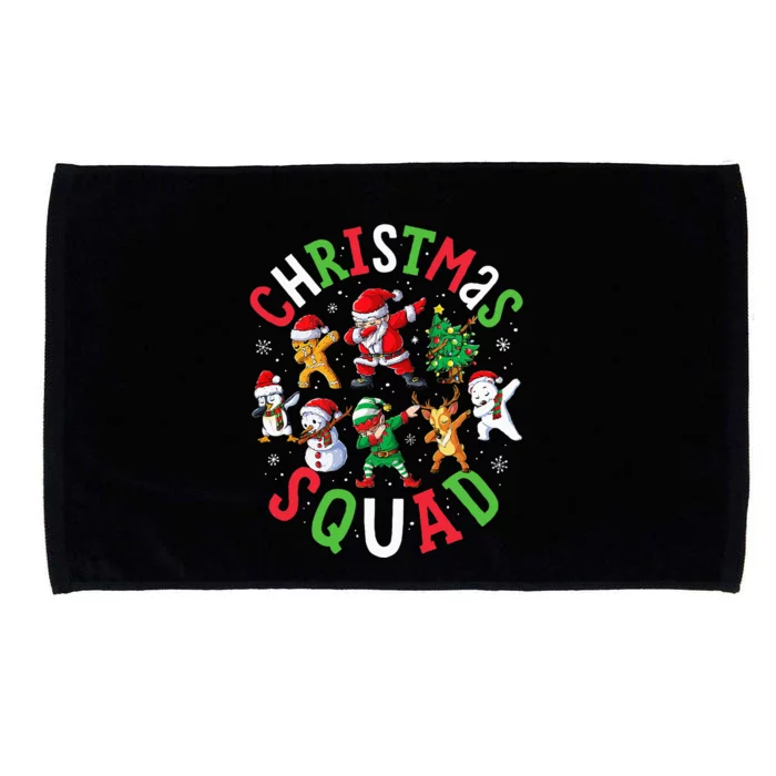 Christmas Squad Santa Dabbing Elf Family Matching Pajamas Microfiber Hand Towel