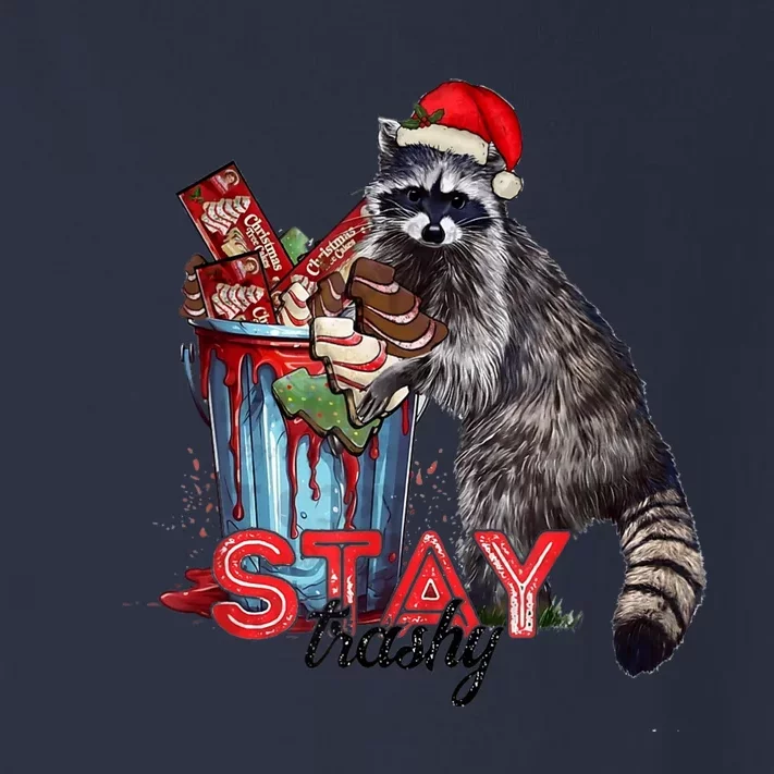 Christmas Snack Stay Funny Trashy Raccoon Opossums Santa Hat Toddler Long Sleeve Shirt